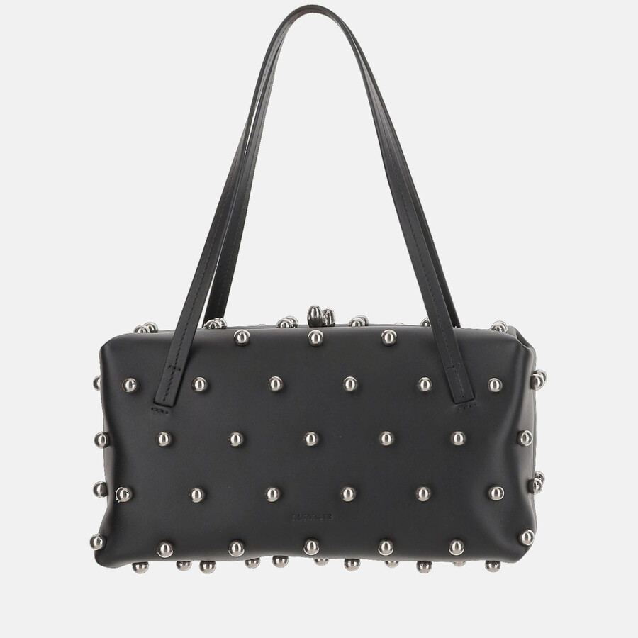 Jil Sander Goji Pillow Leather Shoulder Bag In White