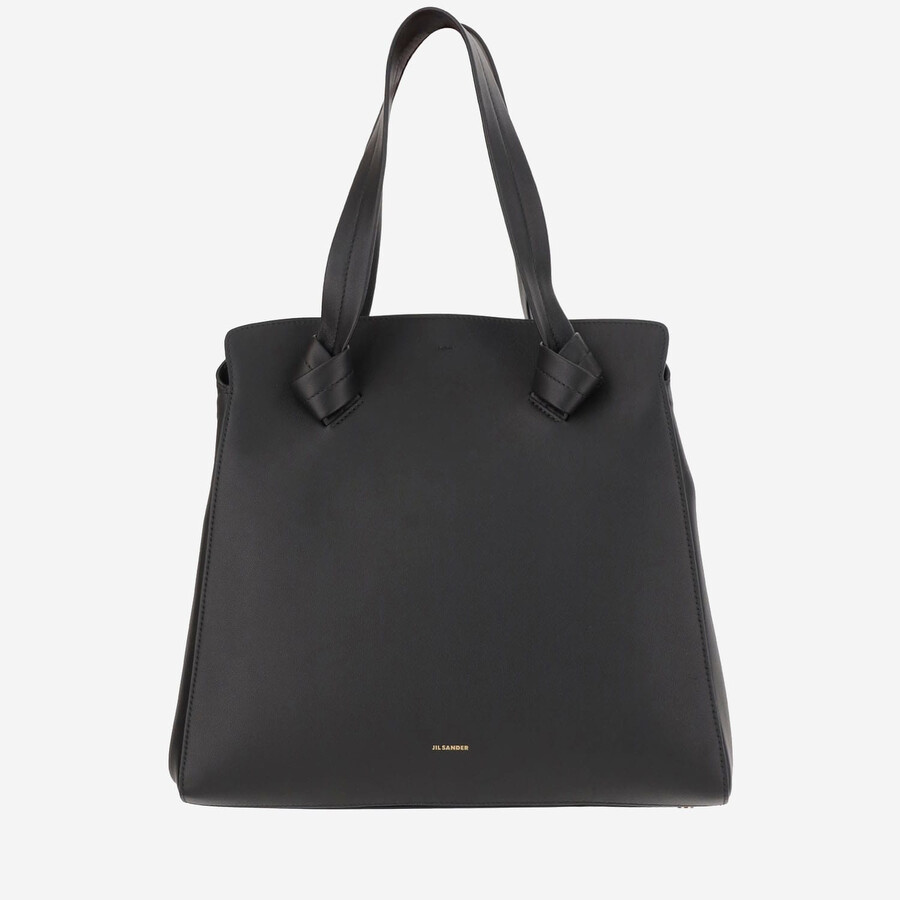 Jil Sander Knot Tote Bag In Black