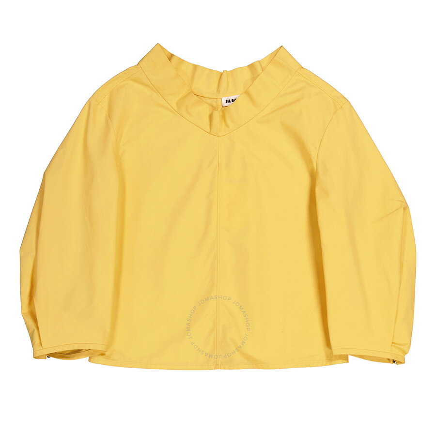 Jil Sander Ladies Sunbeam Cowl-effect Cotton Blouse