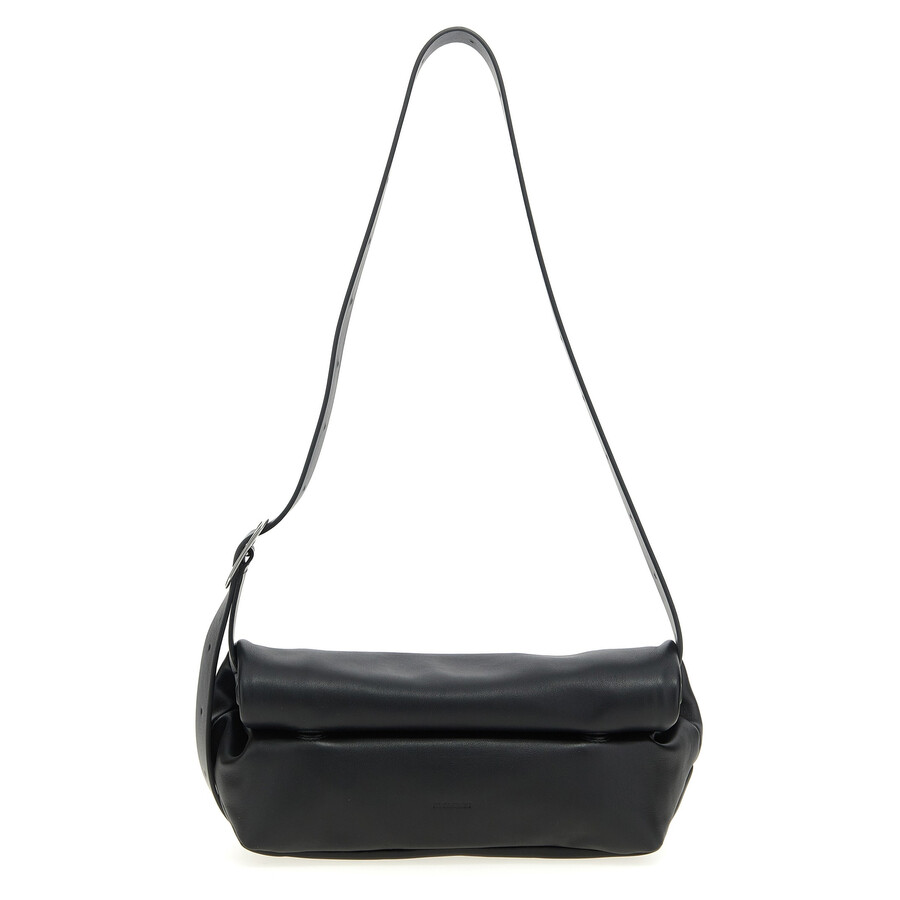 Jil Sander Rollup Small Handbag In Black