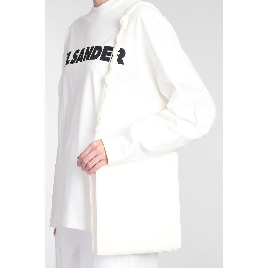 Jil Sander Small Tangle Shoulder Bag In White