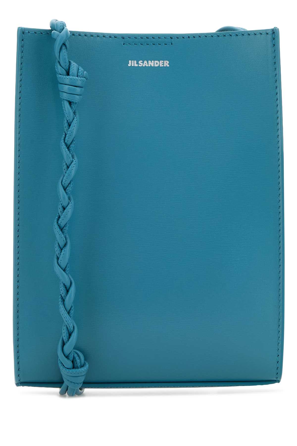 Jil Sander Turquoise Leather Small Tangle Shoulder Bag