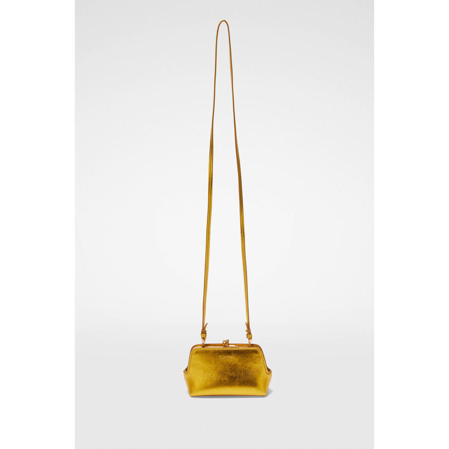 Jil Sander Women'S Giallo Scuro Leather Shoulder Bag