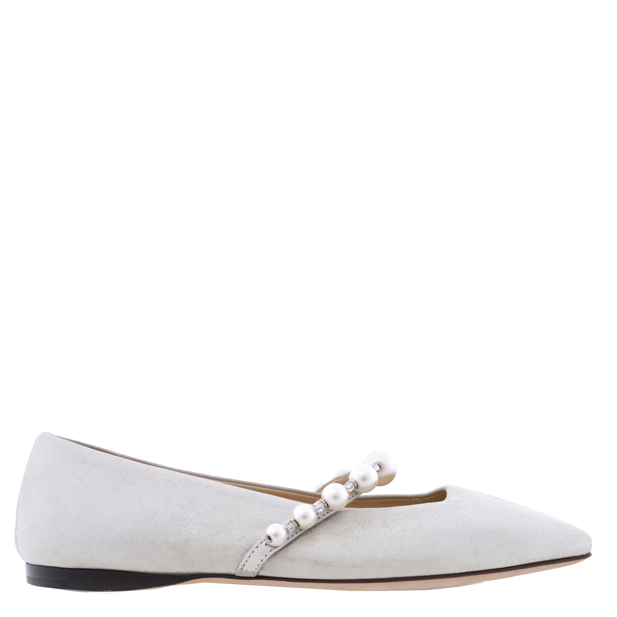 Jimmy Choo Ade Pearl Embellished Flats, Brand Size 34 ( US Size 4