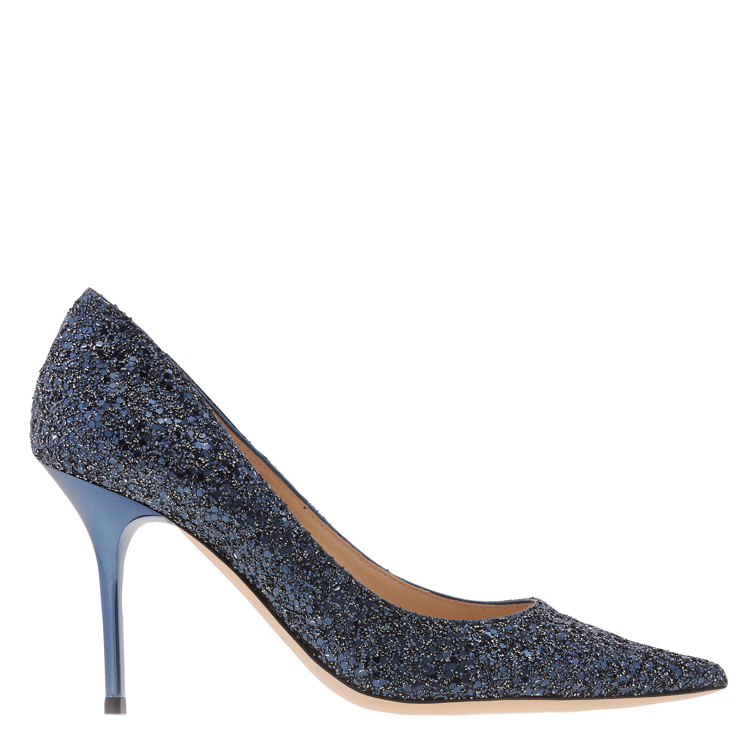 ③【美品】JIMMY CHOO☆ジミーチュウ☆ブルー☆グリッター☆GALA☆36 Jimmy Choo Agnes 85 Crackly Glitter Fabric Pumps, Brand Size 36