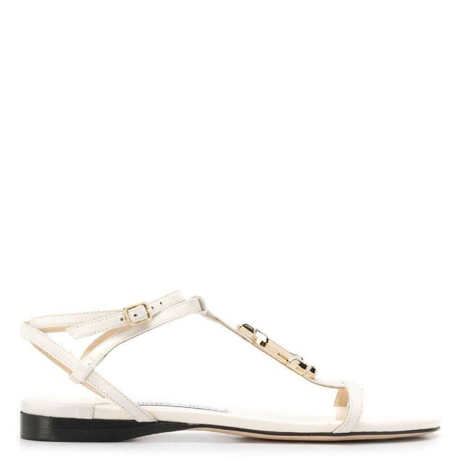 Jimmy Choo Alodie Logo-Embellished Leather Sandals, Brand Size 35
