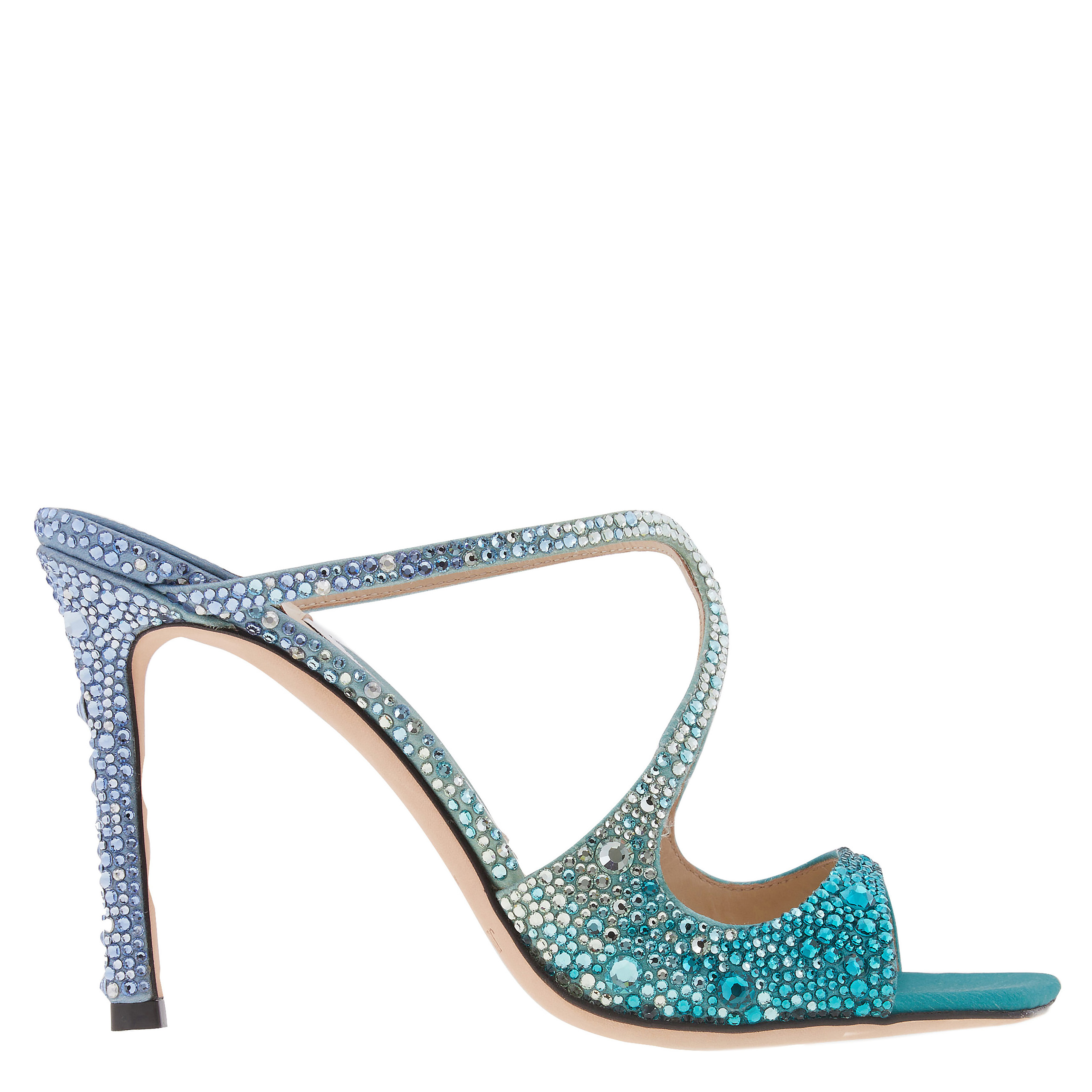 Jimmy Choo Anise 95 Crystal-Embellished Mules, Brand Size 37 ( US