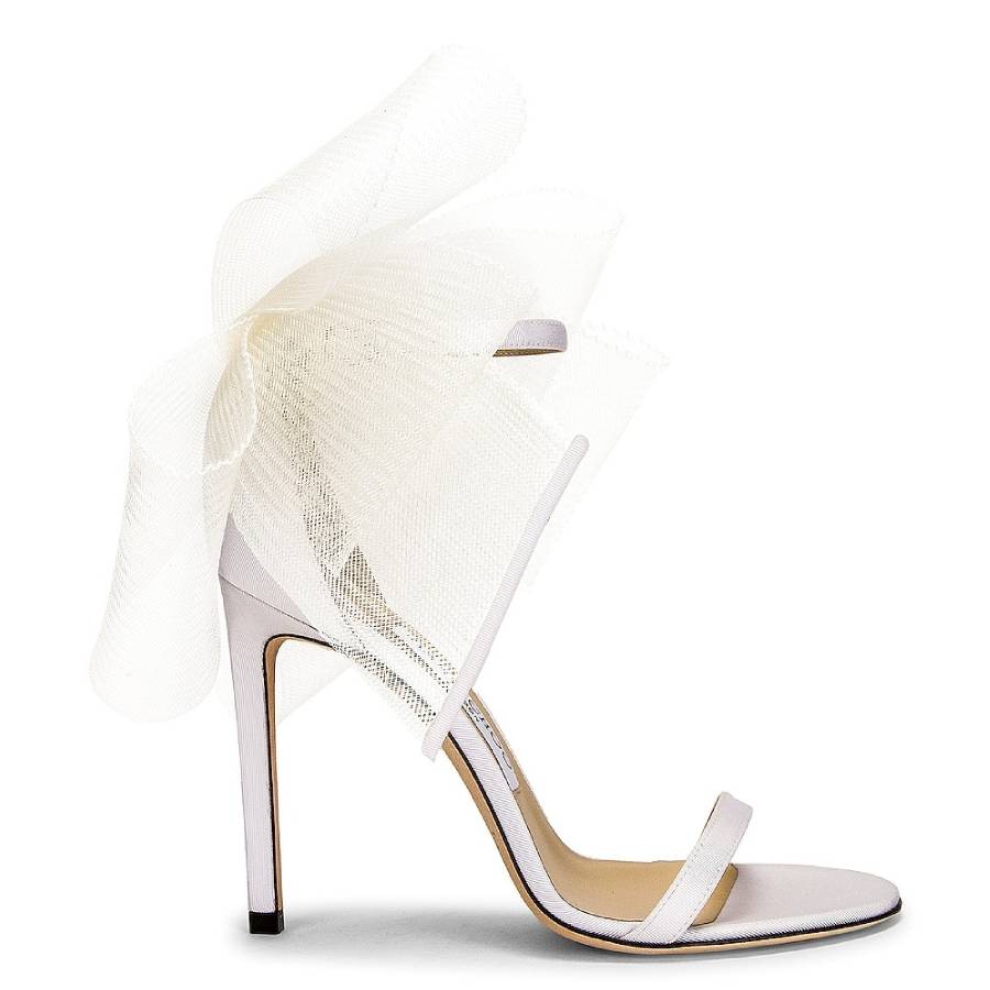 Y*a様 【24cm/37.5】JIMMY CHOO Aveline 100 ジ Jimmy Choo Aveline 100 Asymmetric Bow Deatil Sandals, Brand Size