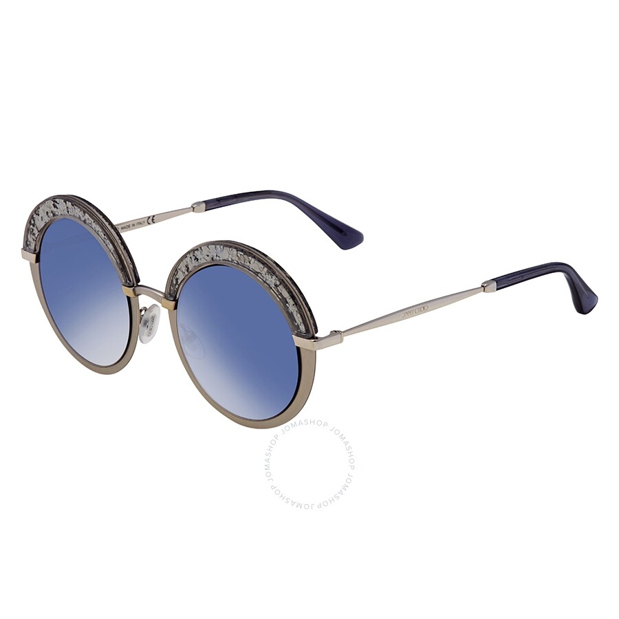 Jimmy Choo Blue Gradient Round Sunglasses GOTHA/S 50KC 50 762753258779
