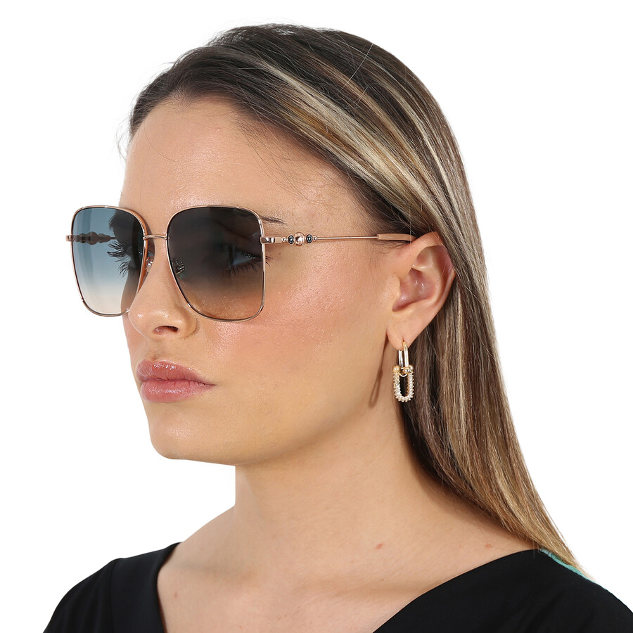 Jimmy Choo Blue Gradient Square Ladies Sunglasses Hester/s 0bku/i4 59 In Blue