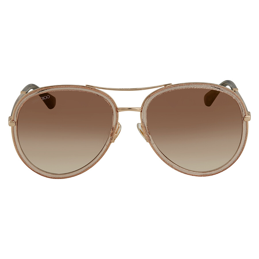 Jimmy Choo Brown Gradient Aviator Ladies Sunglasses TORA/S 57NH 57