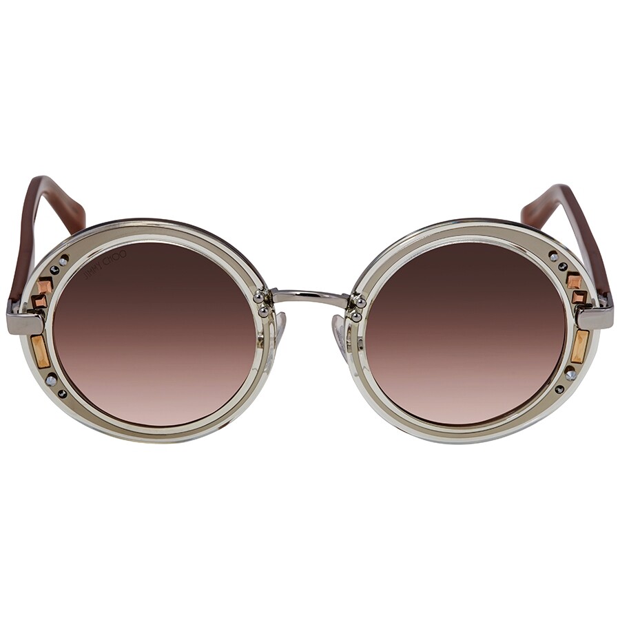 Jimmy Choo Brown Gradient Round Sunglasses GEM/S 016R 48 Jimmy Choo