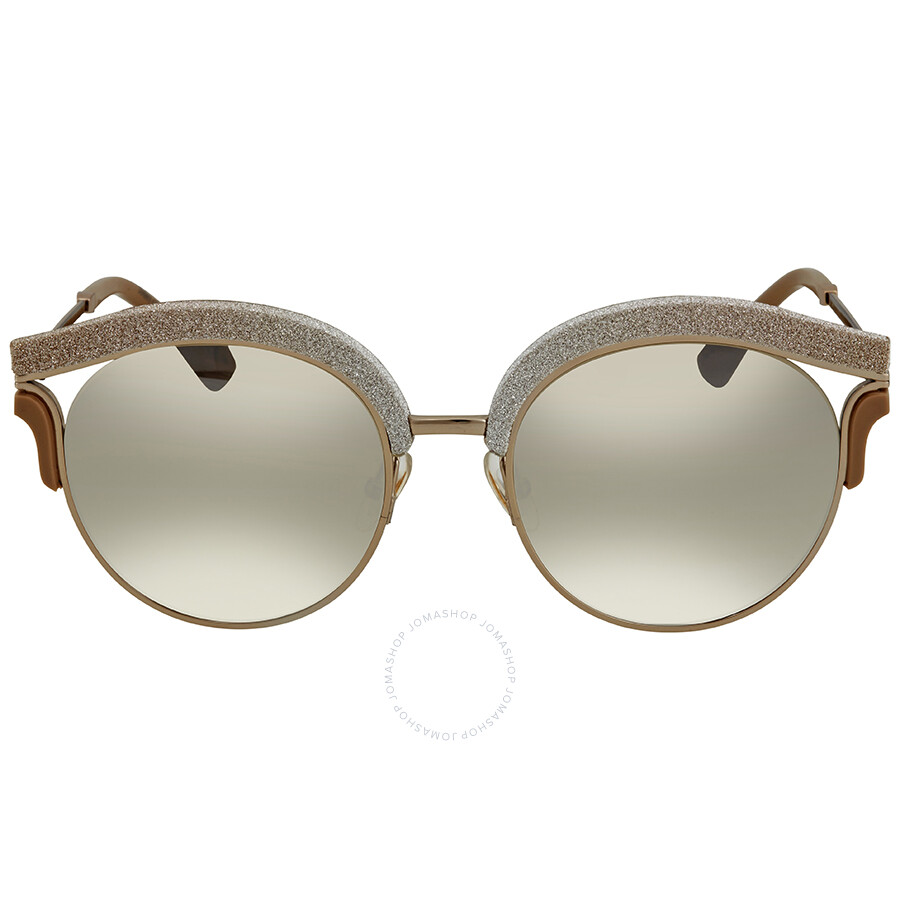 Jimmy Choo Brown Mirror Gradient Round Sunglasses LASH/S 53NQ 53