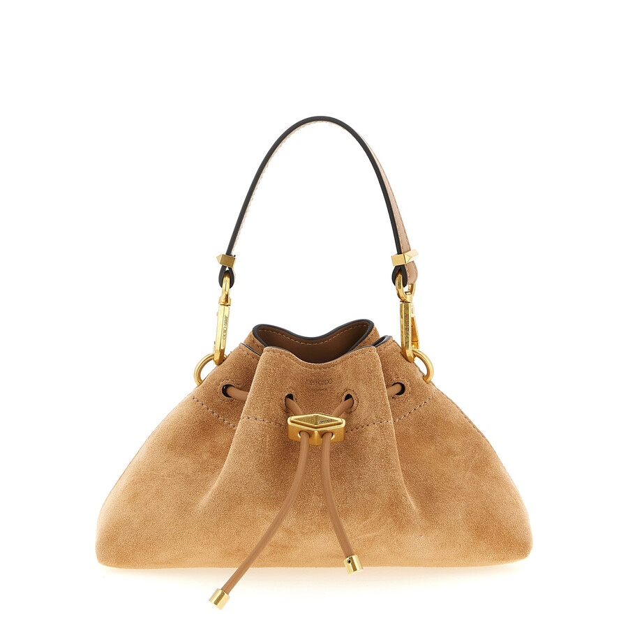 Jimmy Choo Chinch Small Handbag CINCHSMALLSUETOFFEEGOLD