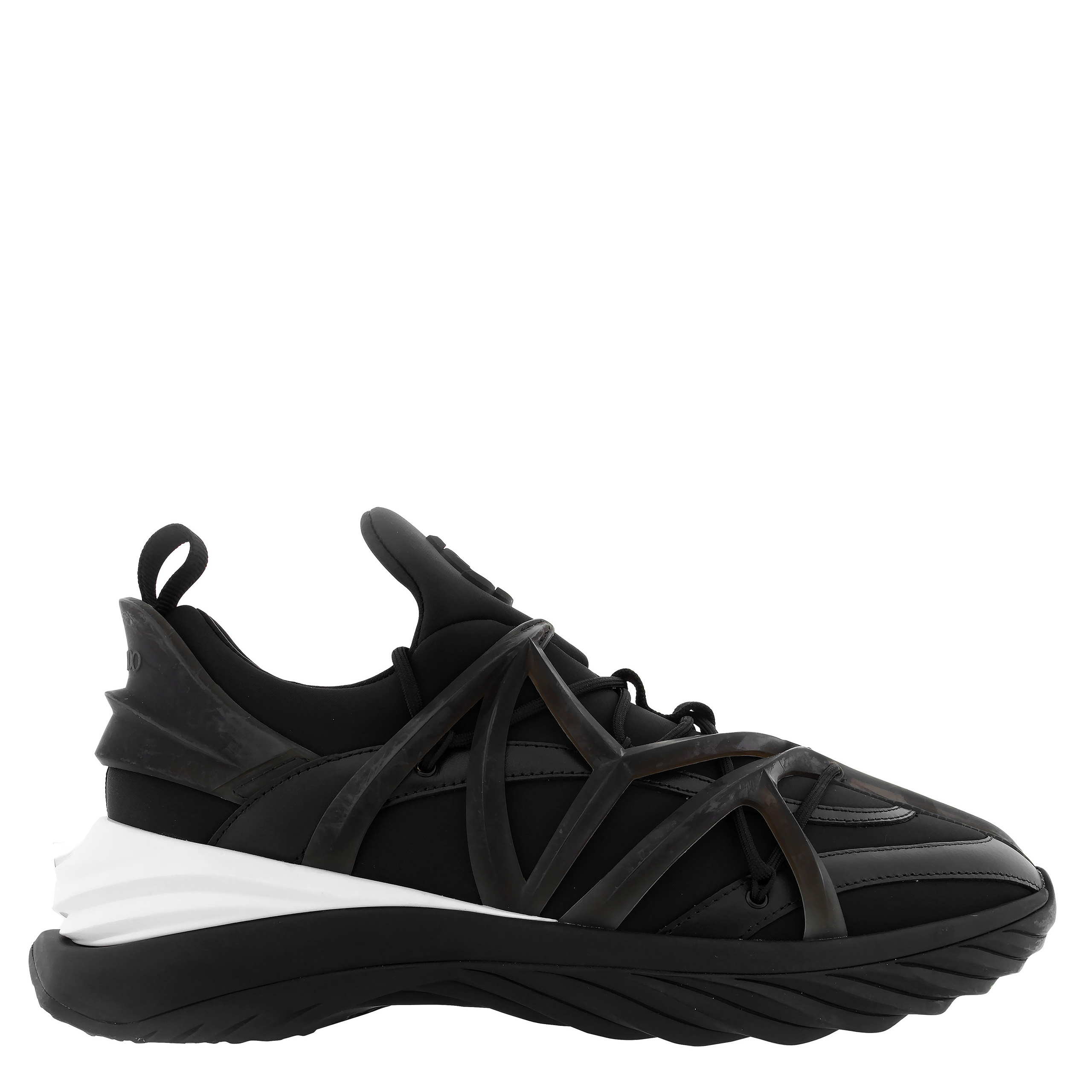 Jimmy Choo Cosmos/M Neoprene and Leather Trainers, Brand Size 44
