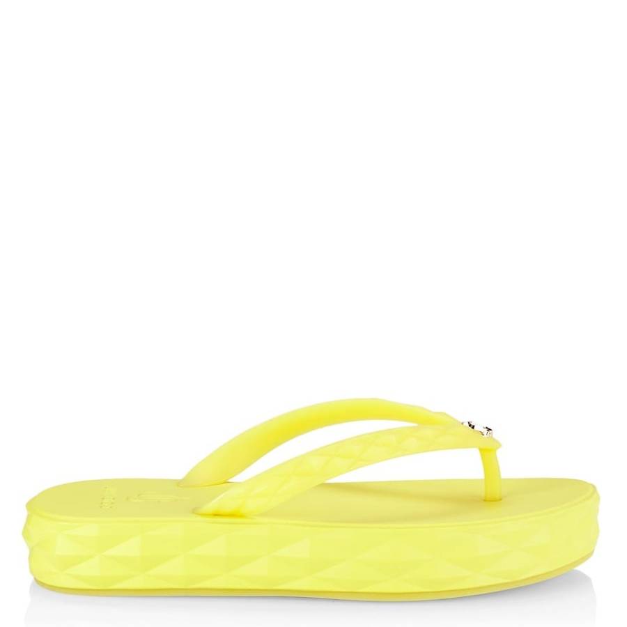 Jimmy Choo Diamond Rubber Flip Flops, Brand Size 41 ( US Size 11
