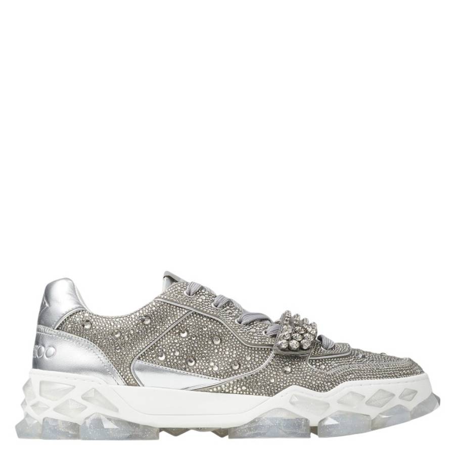 Jimmy Choo Diamond X Strap Crystal Embellishment Trainers, Brand