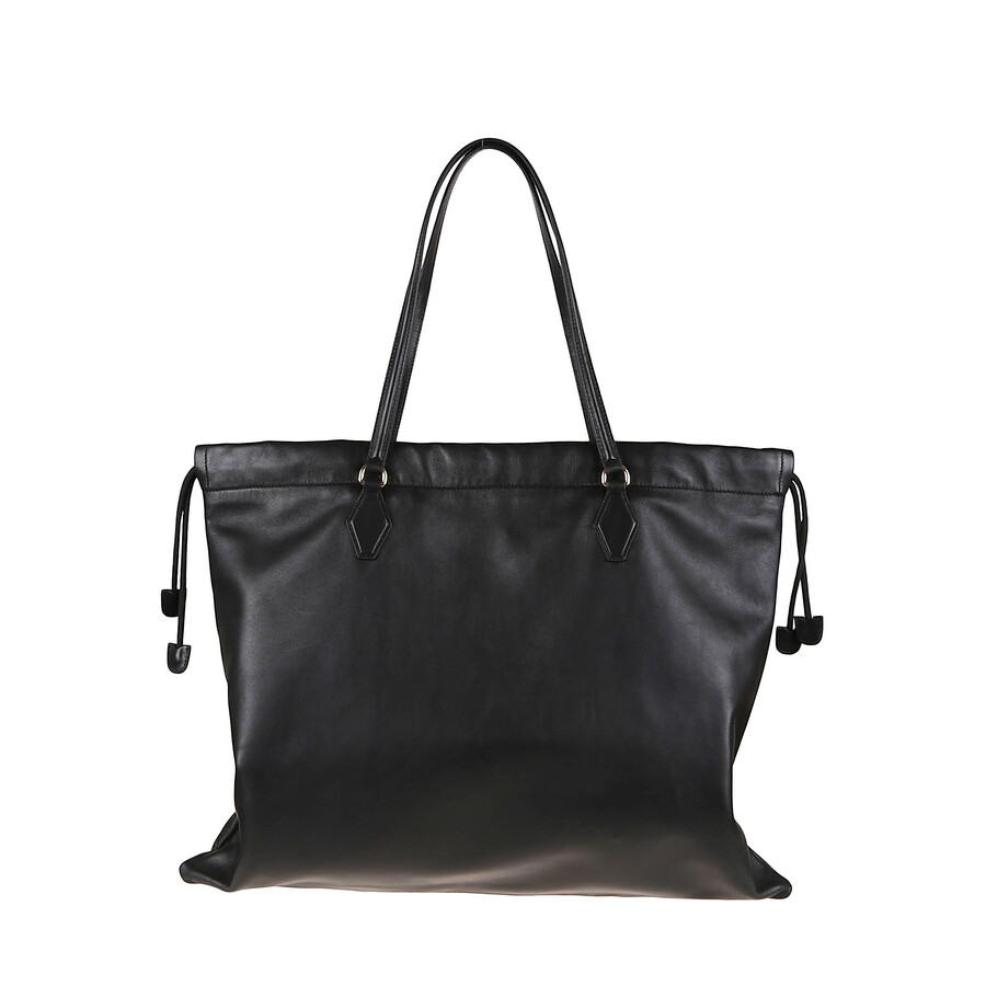Jimmy Choo Soft Nappa Drawstring Tote With Elegant Embellishments In Black