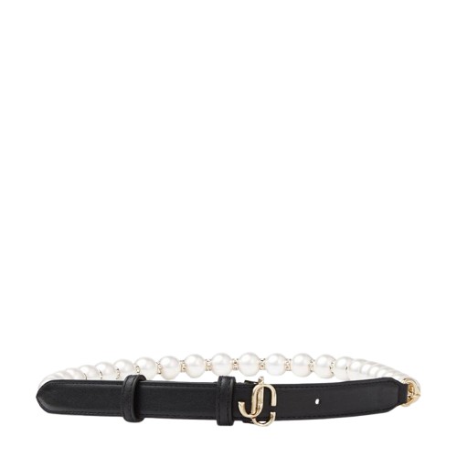 Jimmy Choo Embellished Leather Belt, Size Small 222JC-CHAIN DVG