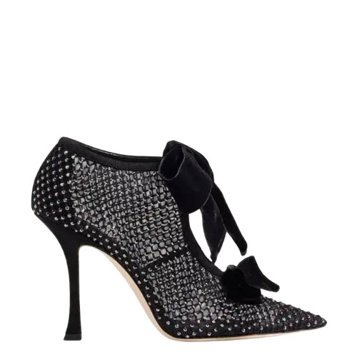 Jimmy Choo Flaca 100 Crystal-Embellished Mesh Pumps, Brand Size