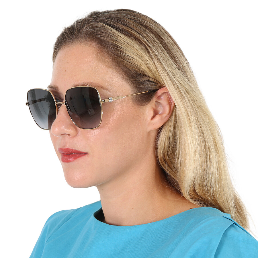 Jimmy Choo Grey Gradient Butterfly Ladies Sunglasses Kori/g/sk 0rhl/9o 60 In Gold / Grey