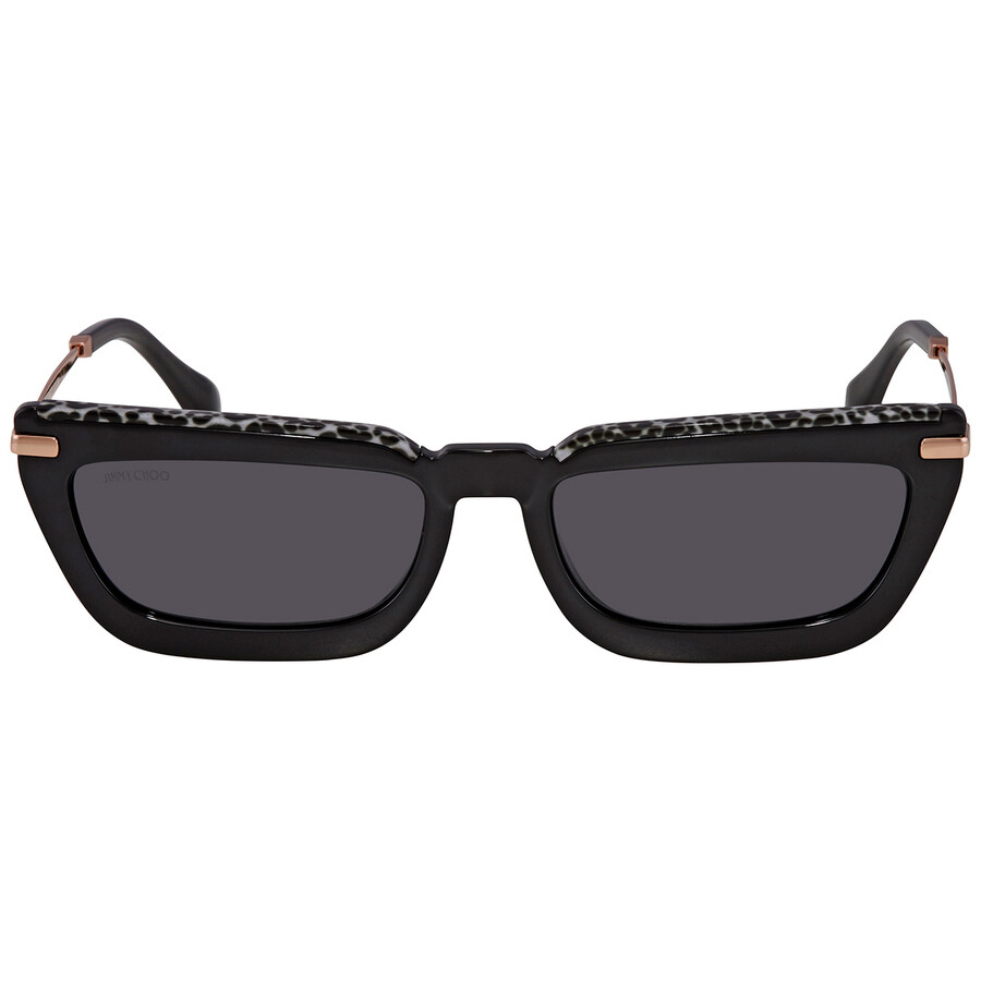 Jimmy Choo Grey Rectangular Ladies Sunglasses VELA/G/S 0FP3/IR 55