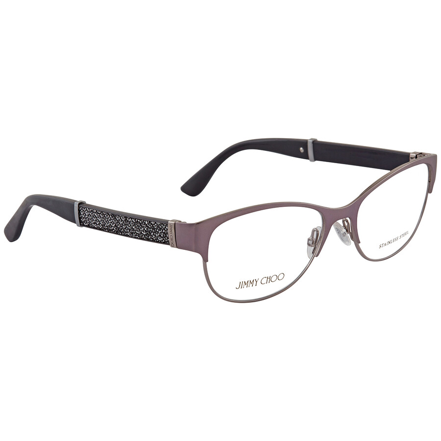 Jimmy Choo Ladies Grey Rectangular Eyeglass Frames Jc180017Q0053