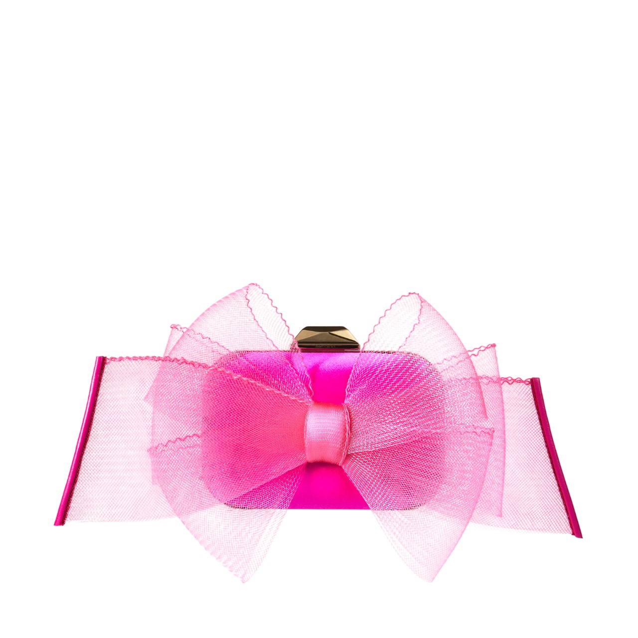 美品✨ JIMMY CHOO BERTELLE FLAT レザーリボン ピンク Jimmy Choo Micro Cloud Aveline Bow Satin Clutch 231MICRO CLOUD AJZ