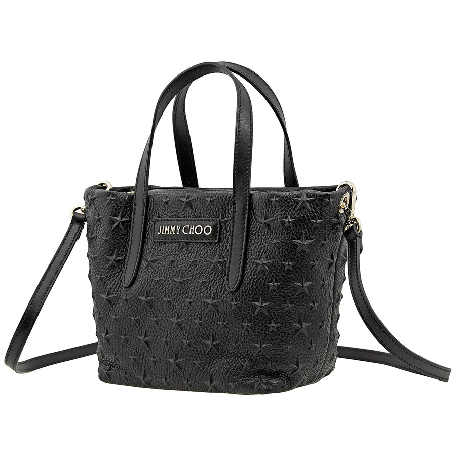 Jimmy Choo Minisara Star Stud-embossed Nappa Leather Tote