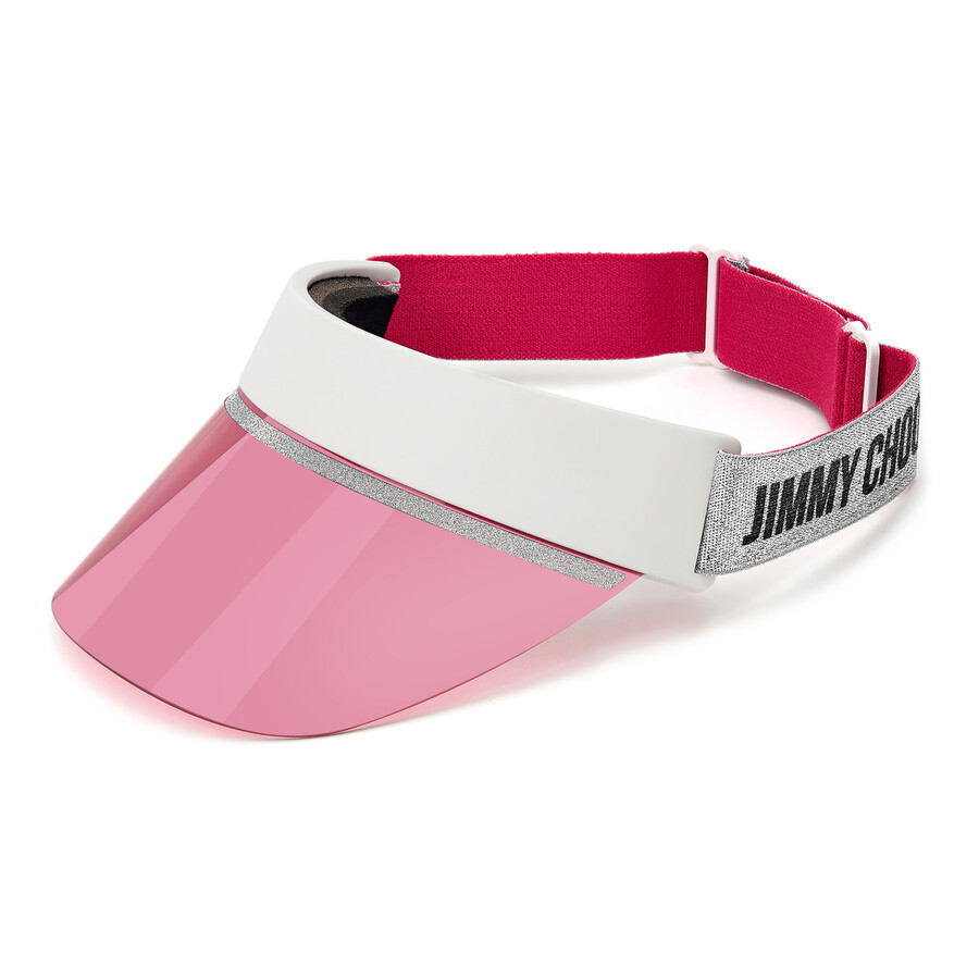 サングラス Jimmy Choo Calix Pink Pearl Sunvisor Cap CALIX 35J Jimmy Choo Calix 35J Visor Women's Pink/Grey | EyeSpecs.com