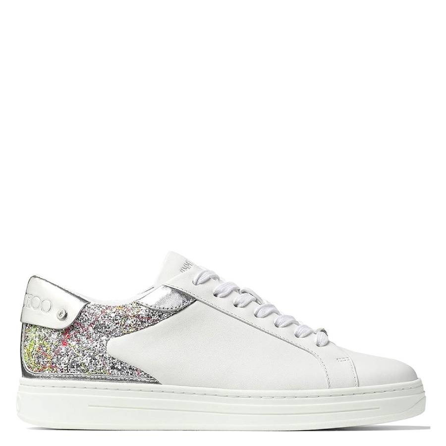 Jimmy Choo Rome/F Leather Low-Top Sneakers, Brand Size 34 ( US