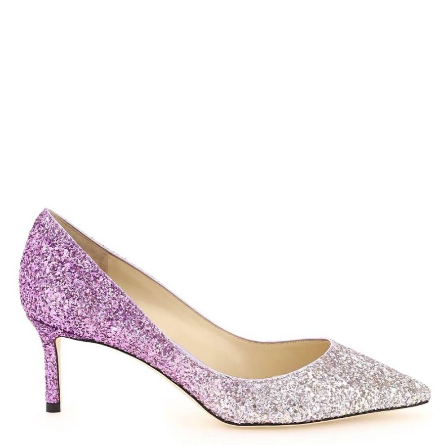 ジミーチュウ Jimmy Choo Romy 60 Glitter Pointy Toe Pumps, Brand Size 34 ( US