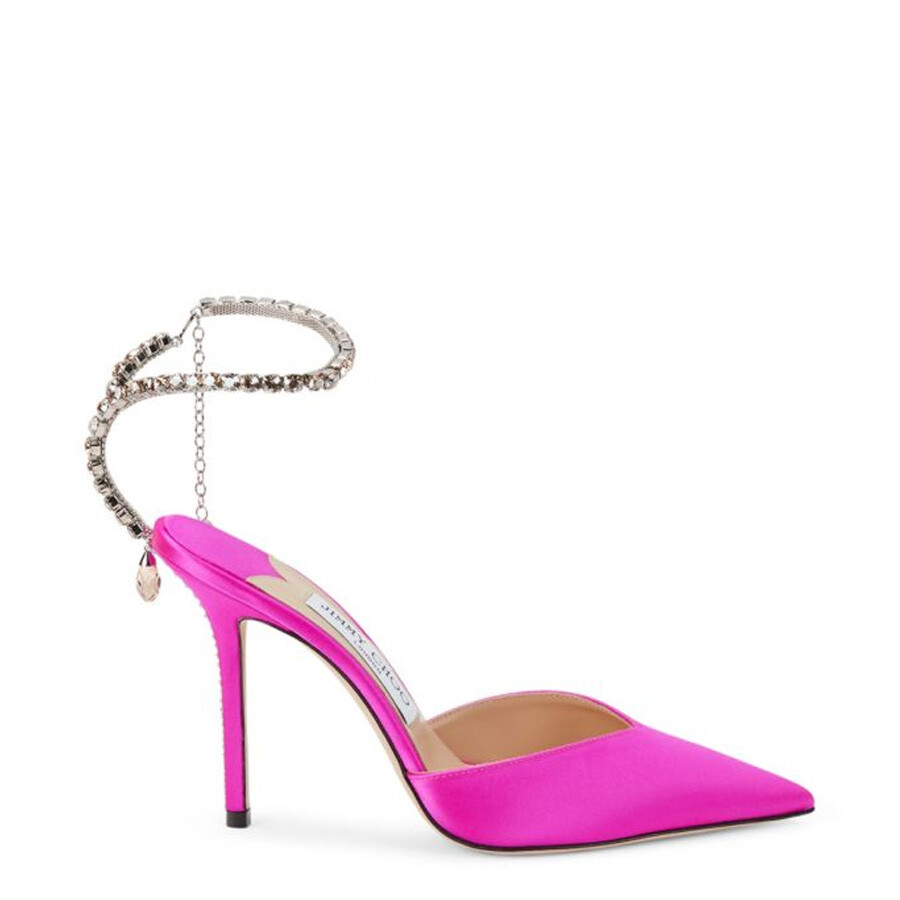 JIMMY CHOO ＊saeda100＊サイーダ100＊新品 Saeda 100 | Black Suede Pumps with Crystal Embellishment