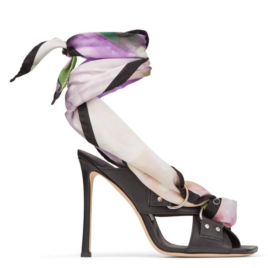 Jimmy Choo Satya 110 Cross Straps Mule, Brand Size 37 ( US Size 7
