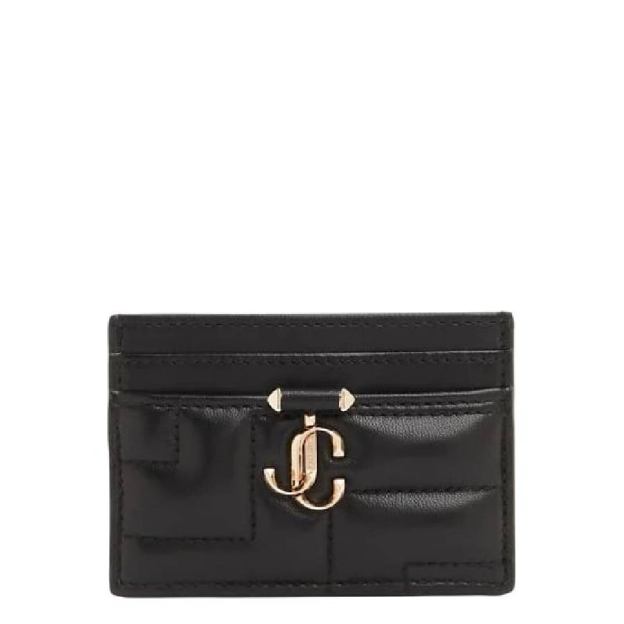 Jimmy Choo Umika Avenue Leather Card Case In Black