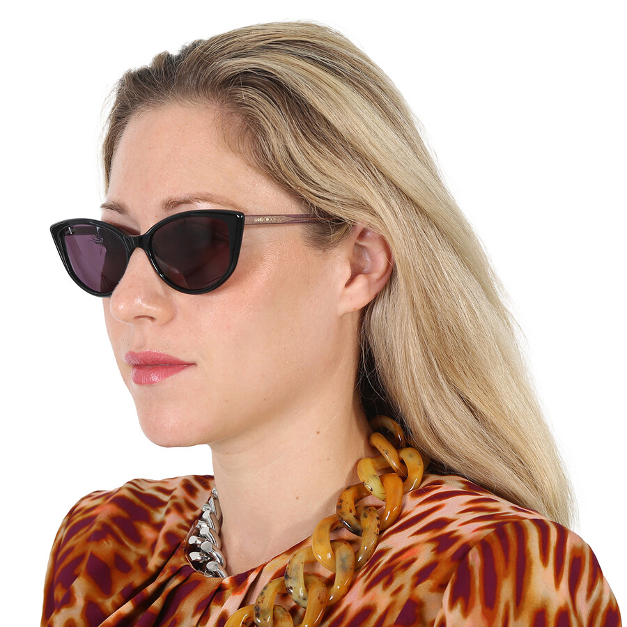 Jimmy Choo Violet Cat Eye Ladies Sunglasses Nadia/s 0807/ur 56 In Black