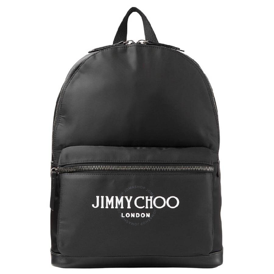 Jimmy Choo Wilmer Logo Adjustable Strap Backpack In Black