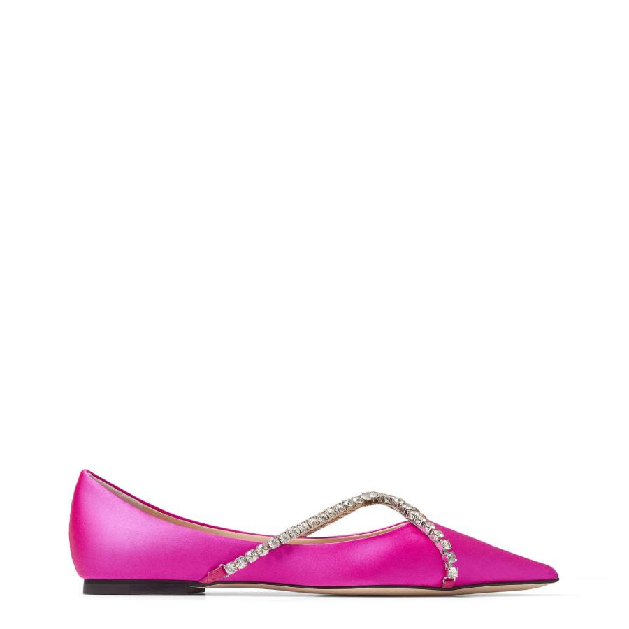 Jimmy Choo Womens Genevi Ballerina Flats, Brand Size 35 ( US Size
