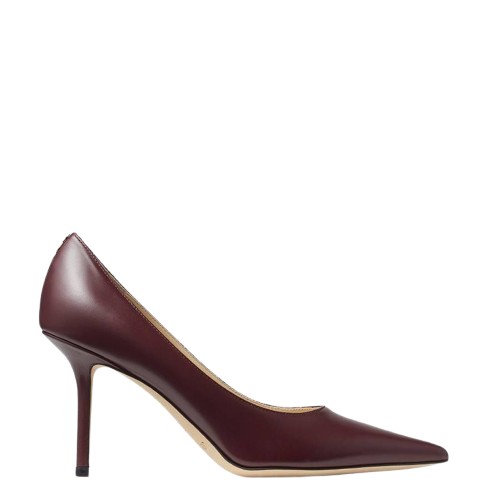 Jimmy Choo Womens Love 85 Burgundy Pump Heels, Brand Size 34.5