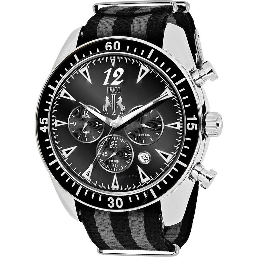 Jivago Timeless Chronograph Black Dial Men's Watch JV4511NBK