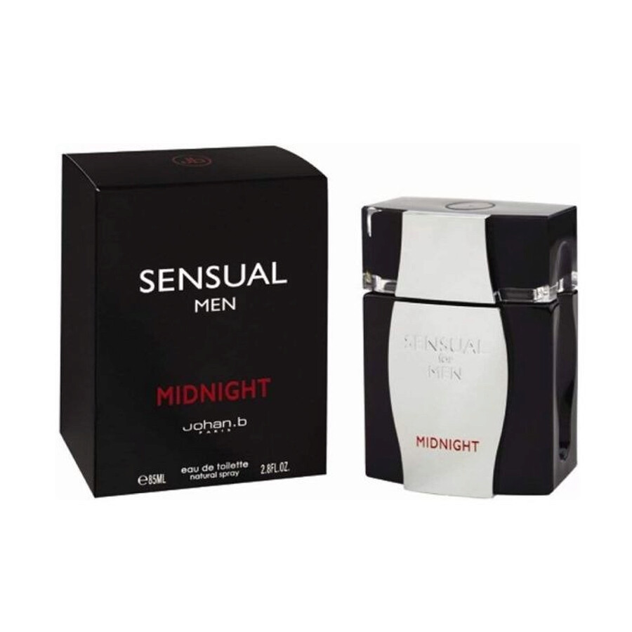 Johan B Men's Sensual Men Midnight Edt Spray 2.8 oz Fragrances 3700134406002