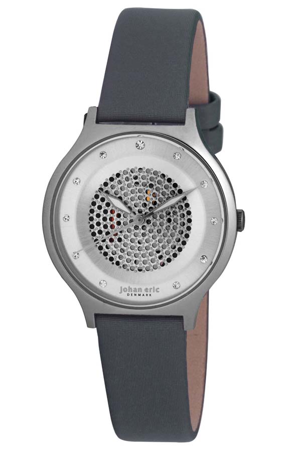 Johan Eric Orstead Round Black IP Steel Silver Sunray Dial Swarovski Crystal Ladies Watch JE1600-04-001.3
