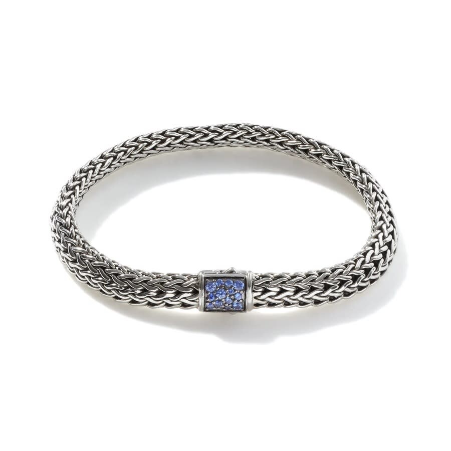 Shop John Hardy Classic Chain Reversible Bracelet Size Medium - Bbs90422rvbls2bspxum In Silver-tone