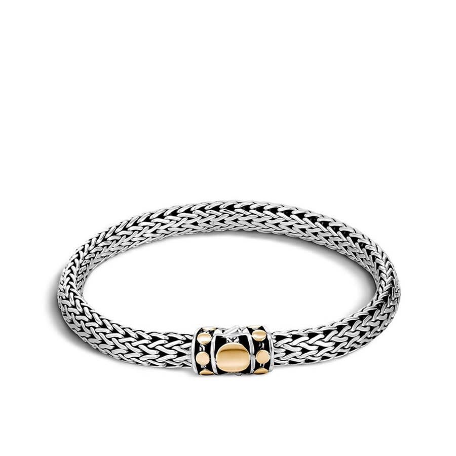 Shop John Hardy Dot Deco Medium Chain Bracelet - Bz33666xm In Silver-tone