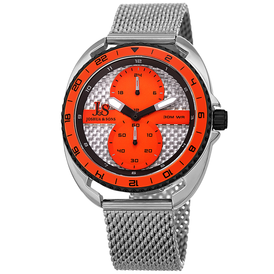 Joshua and Sons Military Time Orange Dial Men's Watch JX136OR