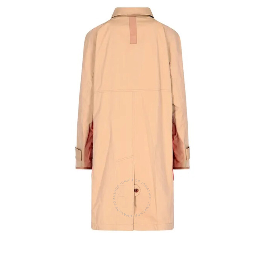 Junya Watanabe Orange X Beige Color Block Trench Coat In Orange/beige