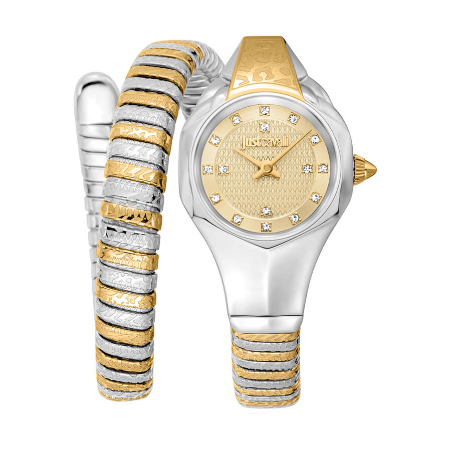 Just Cavalli Ravenna Gold Dial Gold Steel Strap Watch for Women - JC1L271M0025