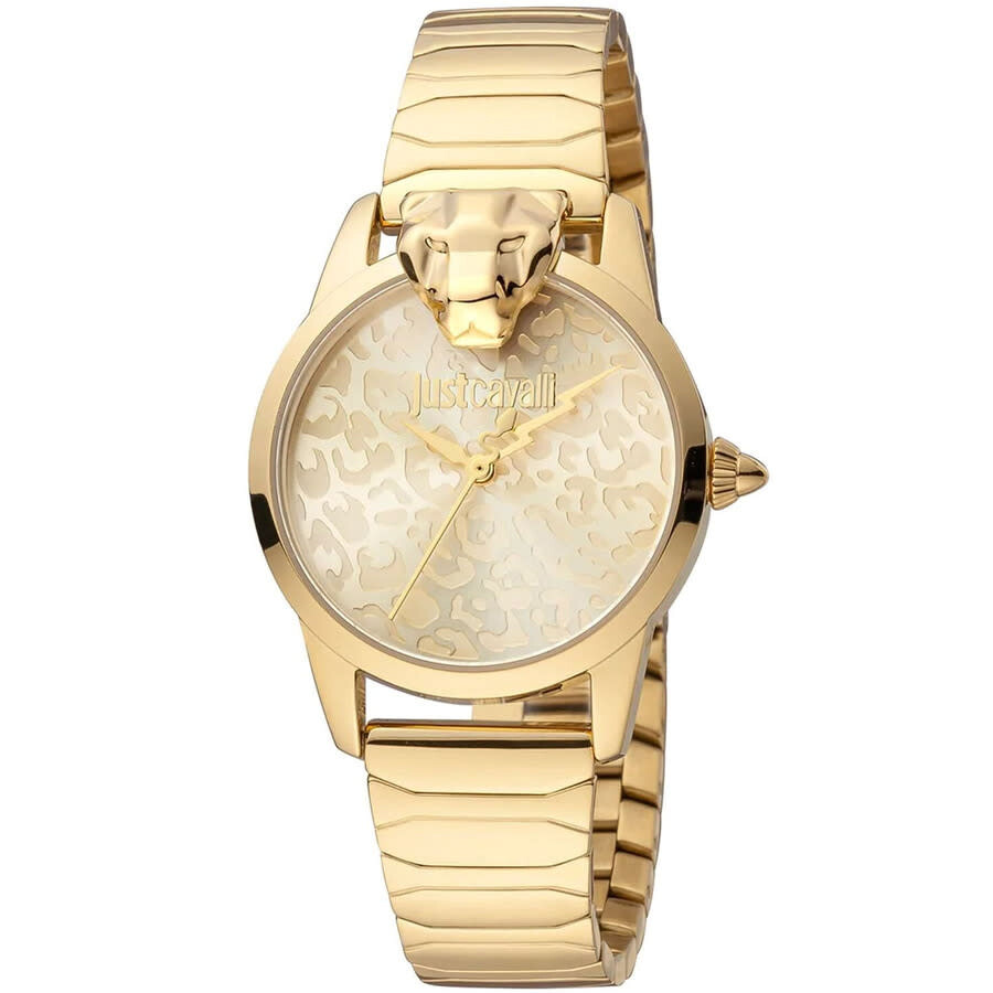 Just Cavalli Classic Quartz Gold Dial Ladies Watch JC1L220M0235 ...