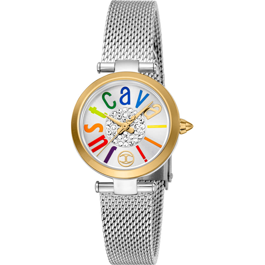 Just Cavalli Classico Lungo Blue Dial Silver Steel Strap Watch for Women - JC1L248M0015 main image 1