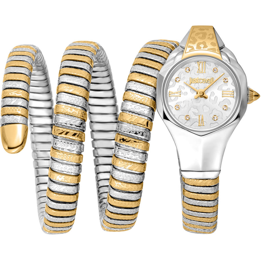 Just Cavalli Specchio Silver Dial Two Tone Steel Strap Watch for Women - JC1L322M0055 main image 1